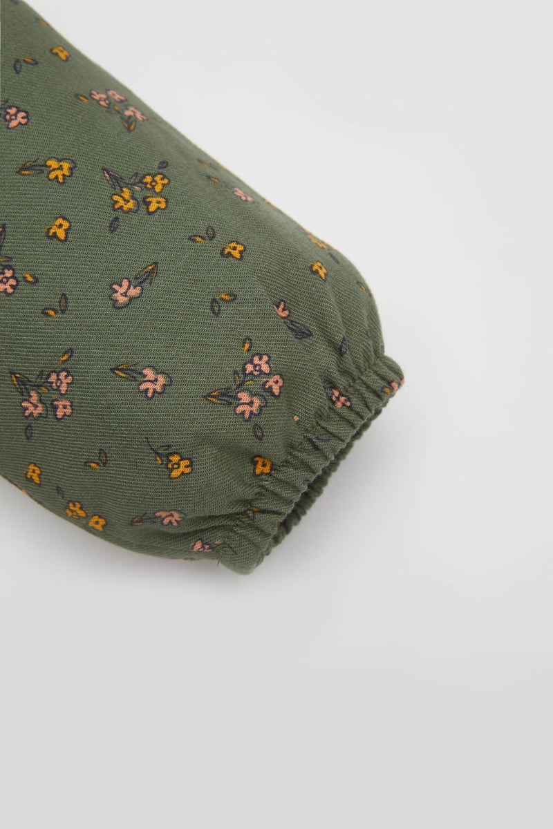 ديفاكتو فستان بيبي بناتي فلورال تويل قصة عادية كم طويل - Image 3